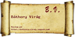 Báthory Virág névjegykártya